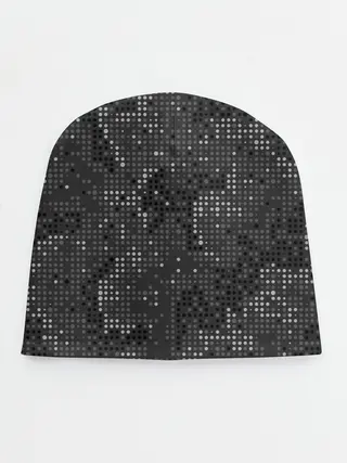 Детская шапка / КАМУФЛЯЖ В ЧЕРНУЮ ТОЧКУ