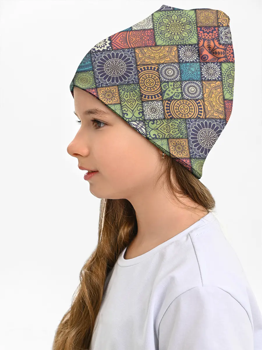 Детская шапка / ЛОСКУТНАЯ ВЫШИВКА