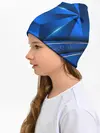 Детская шапка / 3D абстрактные фигуры BLUE