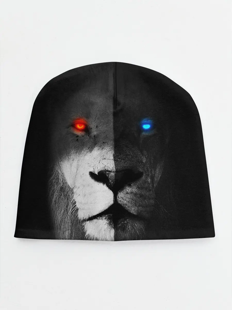 Детская шапка / ЛЕВ - НЕОНОВЫЕ ГЛАЗА