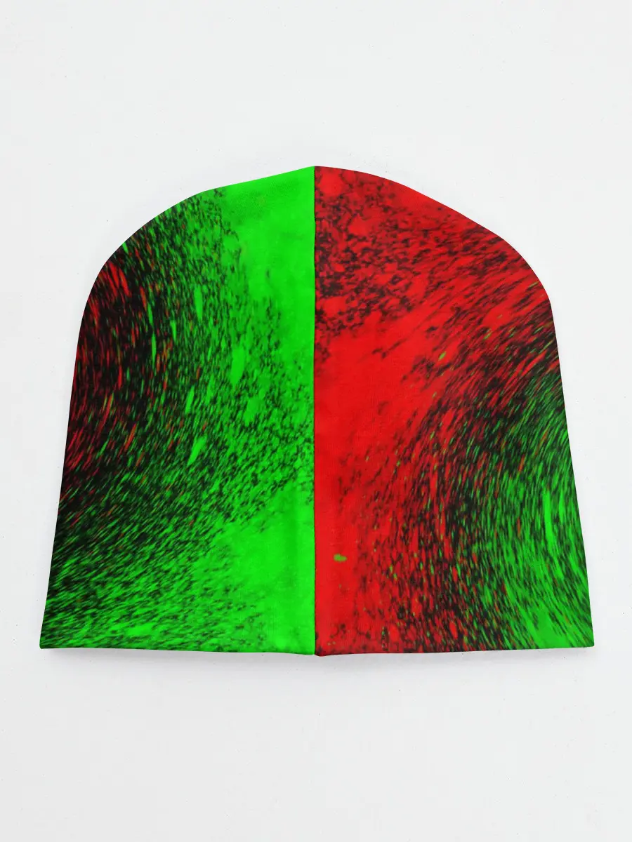 Детская шапка / КРАСНАЯ И ЗЕЛЕНАЯ КРАСКА