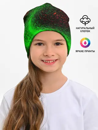 Детская шапка / КРАСНАЯ И ЗЕЛЕНАЯ КРАСКА