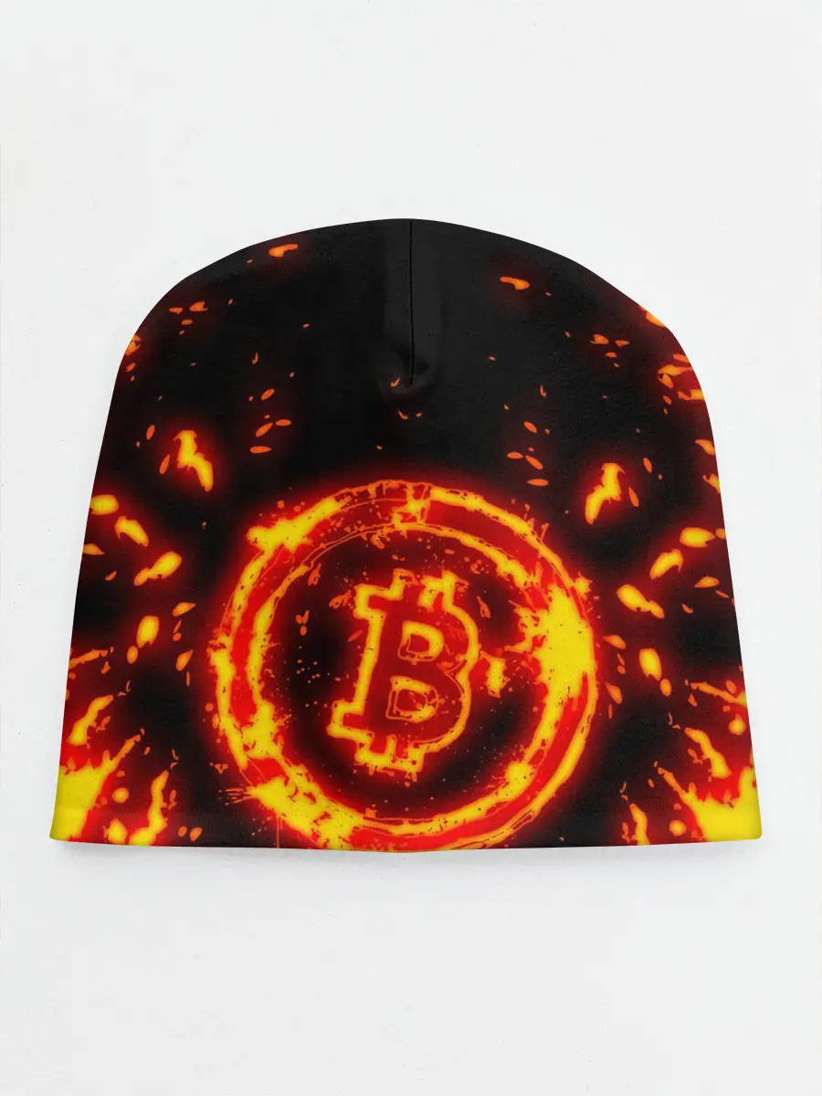 Детская шапка / BITCOIN / БИТКОИН / ОГОНЬ