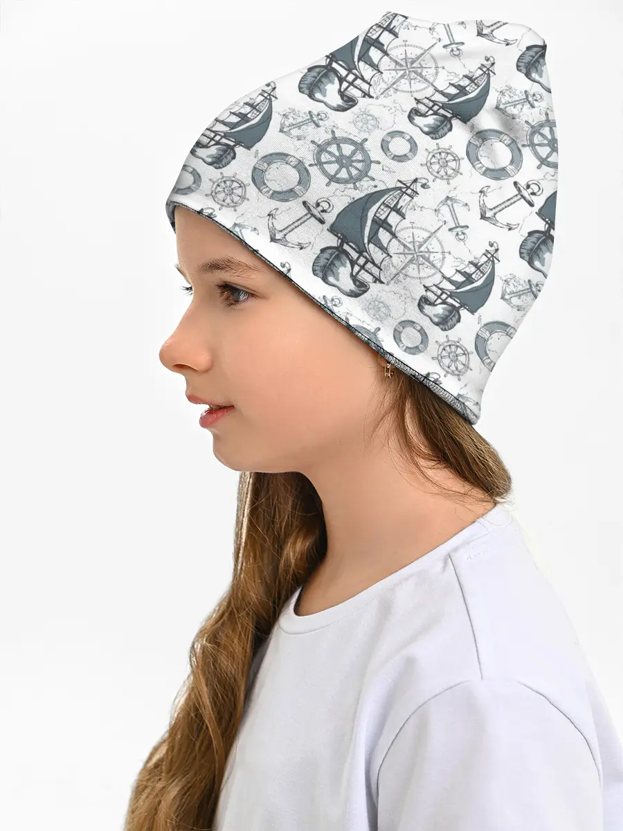 Детская шапка / Морской узор Nautical Pattern