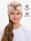Детская шапка / олень рога цветы