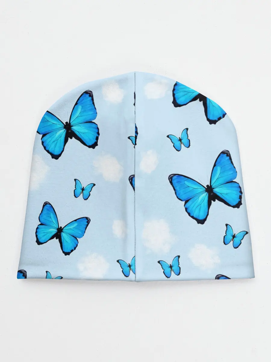 Детская шапка / Бабочки с Облаками