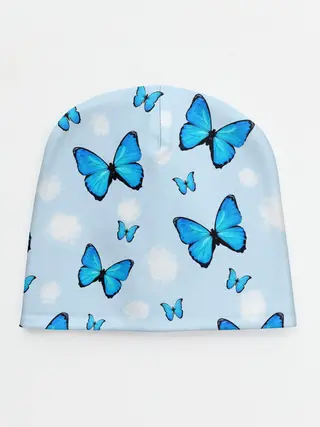 Детская шапка / Бабочки с Облаками