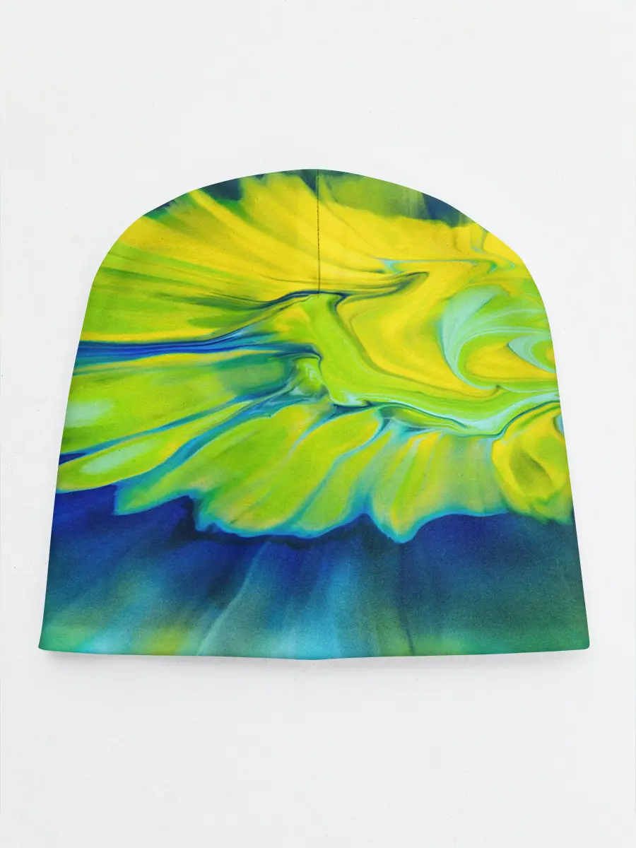 Детская шапка / Разводы яркой краски