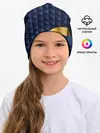 Детская шапка / 3D плитки с золотыми вставками