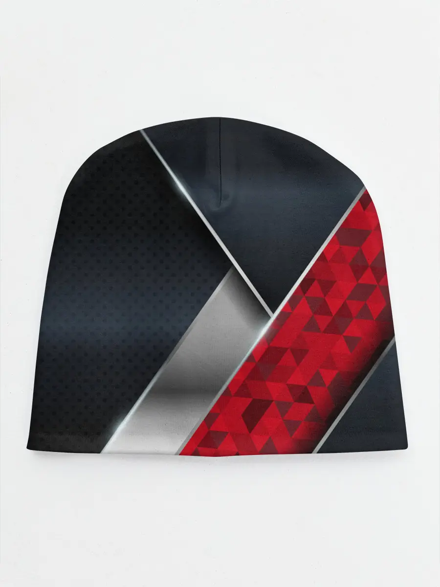 Детская шапка / 3D BLACK AND RED METAL