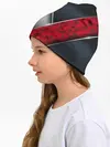 Детская шапка / 3D BLACK AND RED METAL