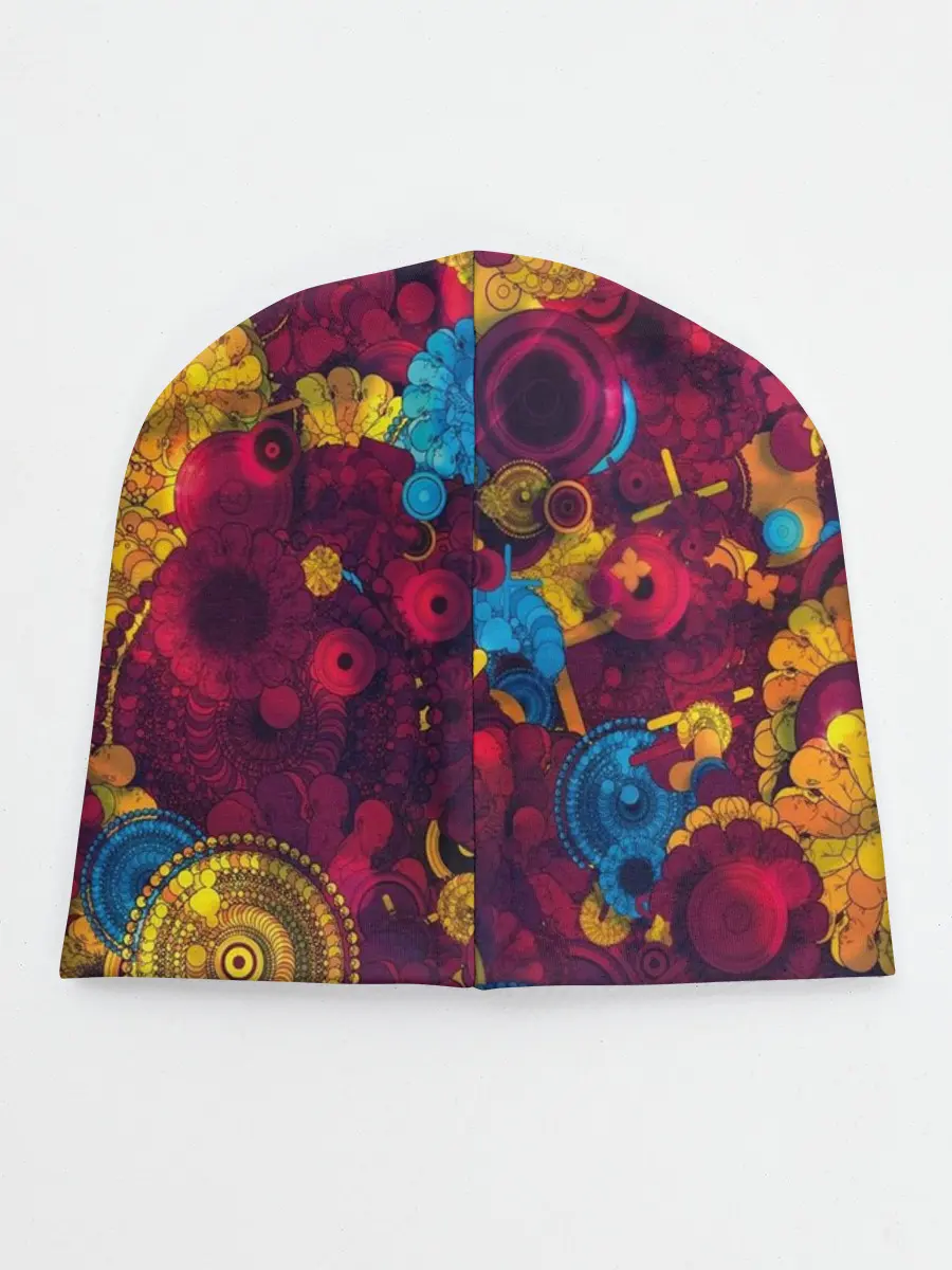 Детская шапка / Цветы - шестеренки