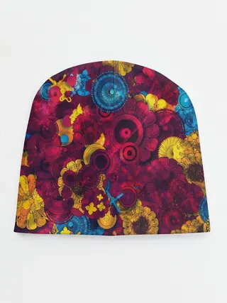 Детская шапка / Цветы - шестеренки