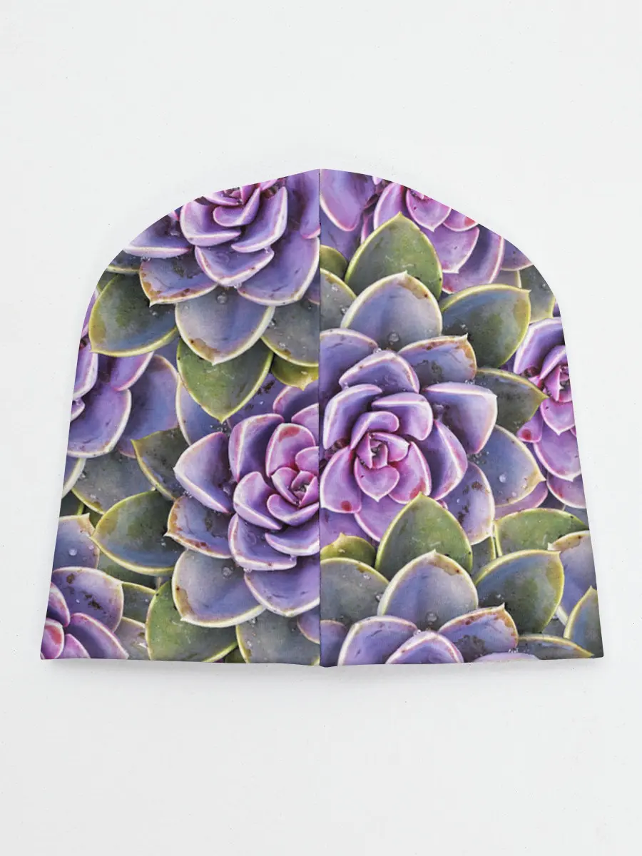 Детская шапка / Панда среди цветов