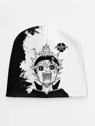 Детская шапка / Чёрный клевер кричащий Аста