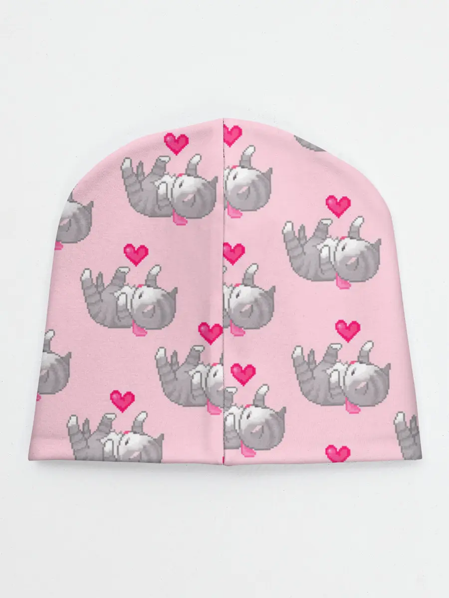 Детская шапка / Пиксельные котики