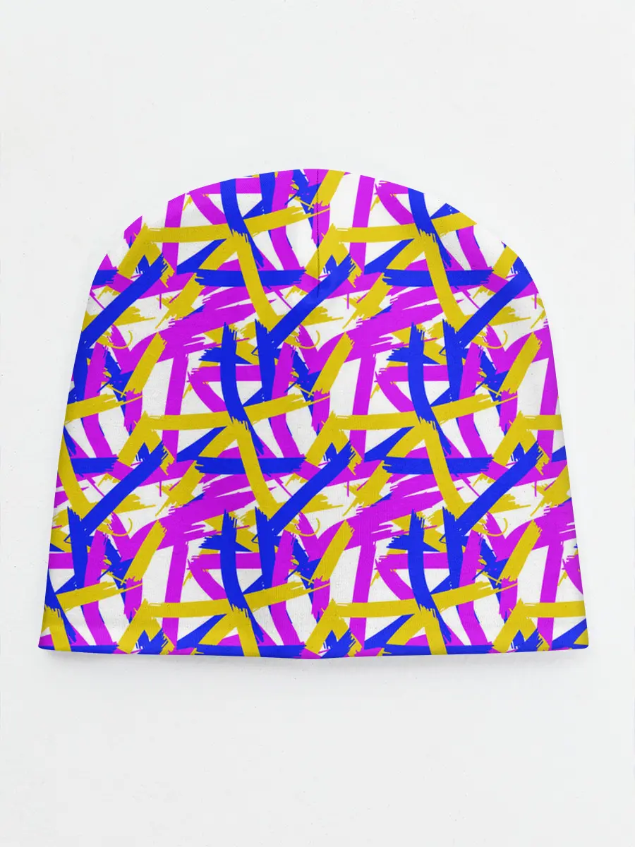 Детская шапка / абстракция из ярких полос