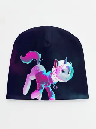 Детская шапка / Пони в космосе