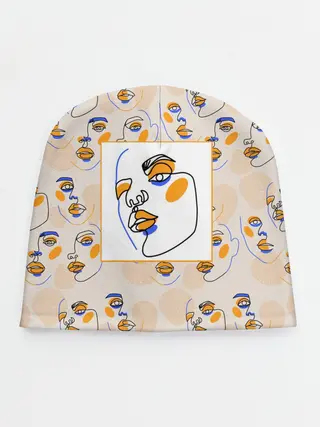 Детская шапка / Лица в графике