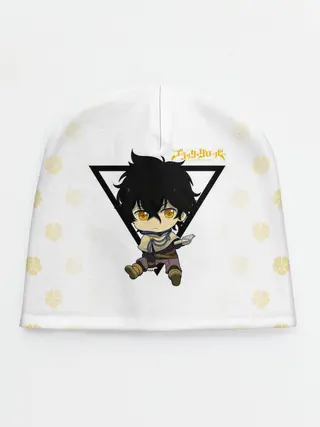 Детская шапка / Юно с книгой Черный Клевер