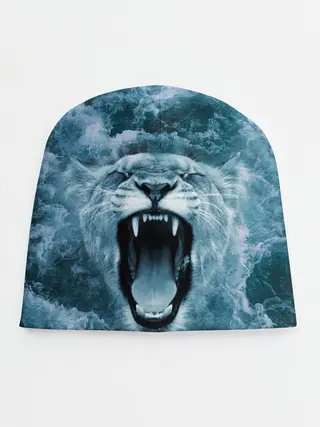 Детская шапка / Львица в бушующих волнах