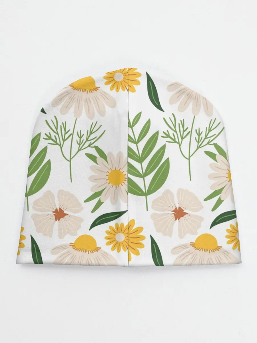 Детская шапка / Цветы и листья