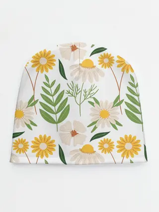 Детская шапка / Цветы и листья