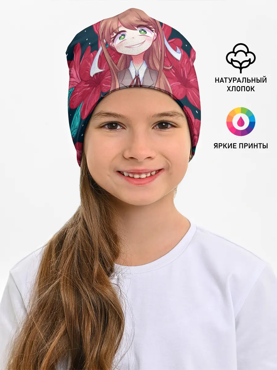 Детская шапка / Моника в цветах