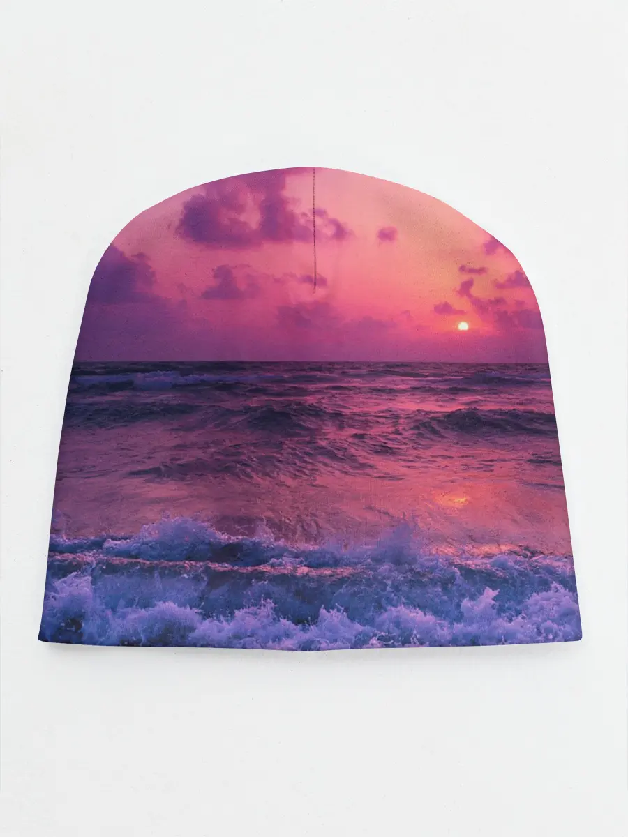 Детская шапка / Закат на берегу