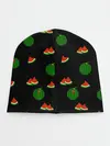 Детская шапка / Арбуз на черном фоне