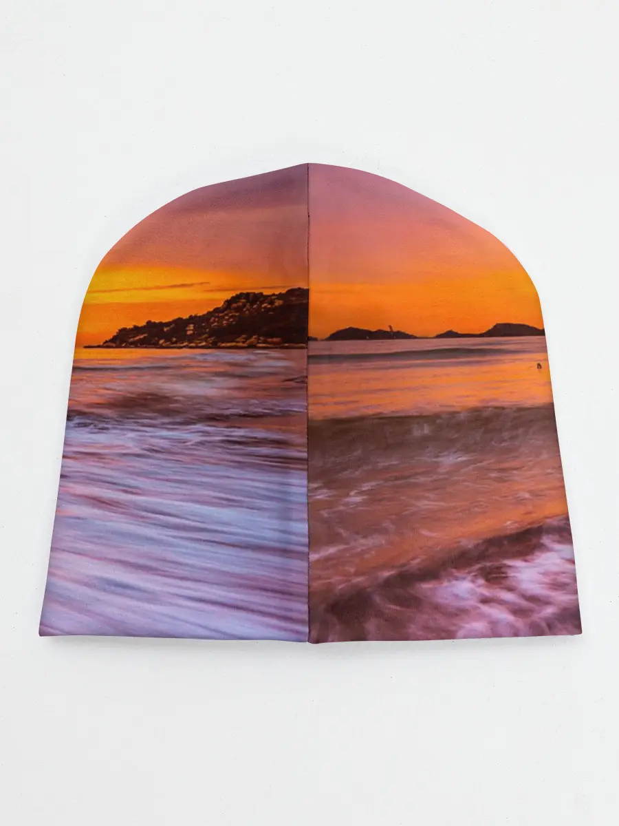 Детская шапка / Закат на пляже