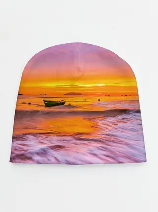 Детская шапка / Закат на пляже