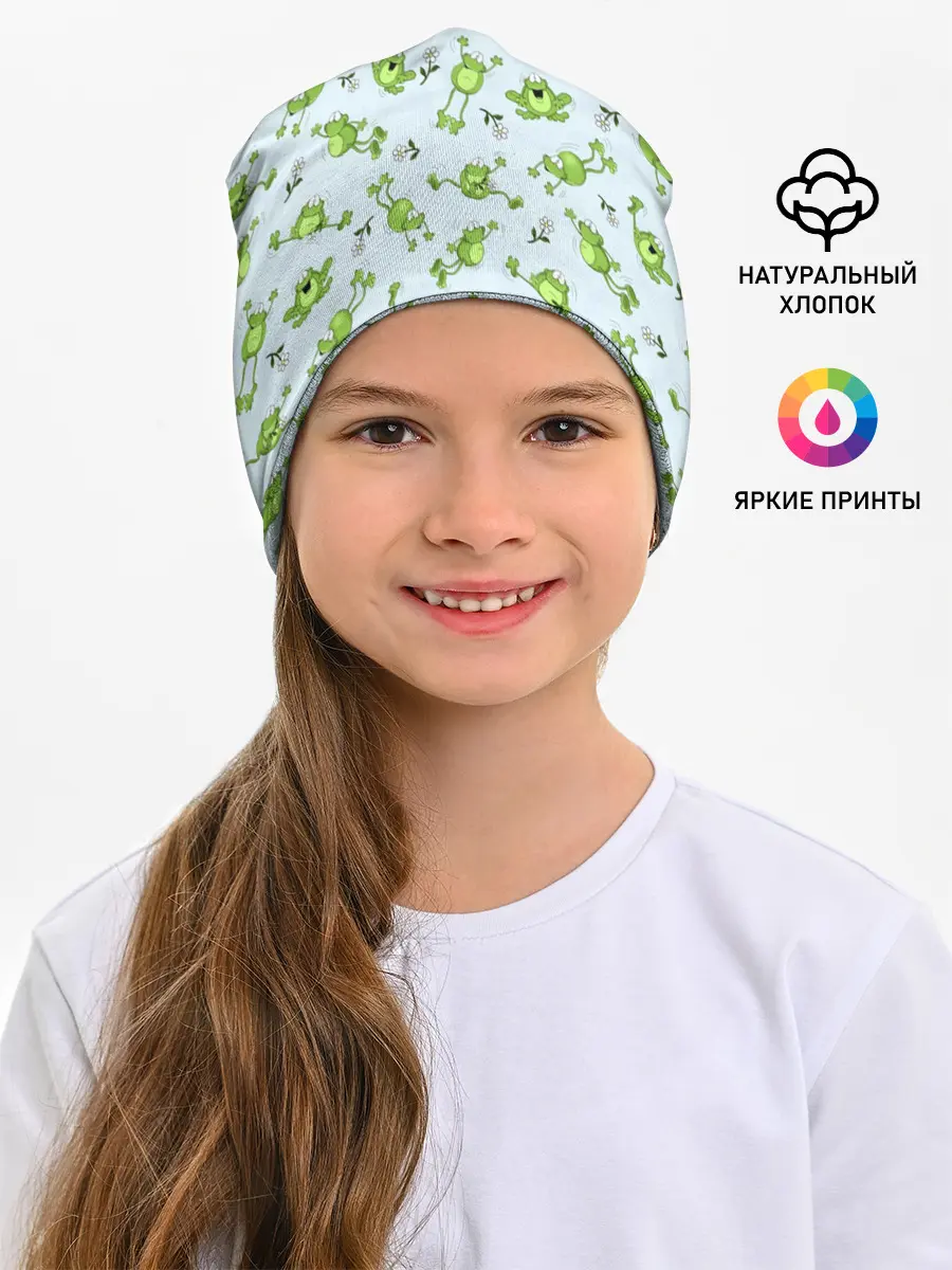Детская шапка / Веселые лягушки