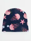 Детская шапка / розовые медузы