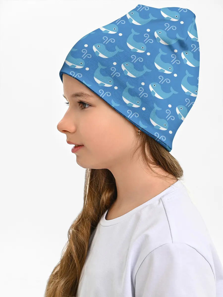 Детская шапка / Киты паттерн