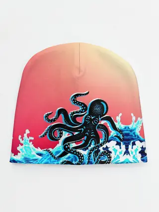 Детская шапка / Кракен в Море | Градиент