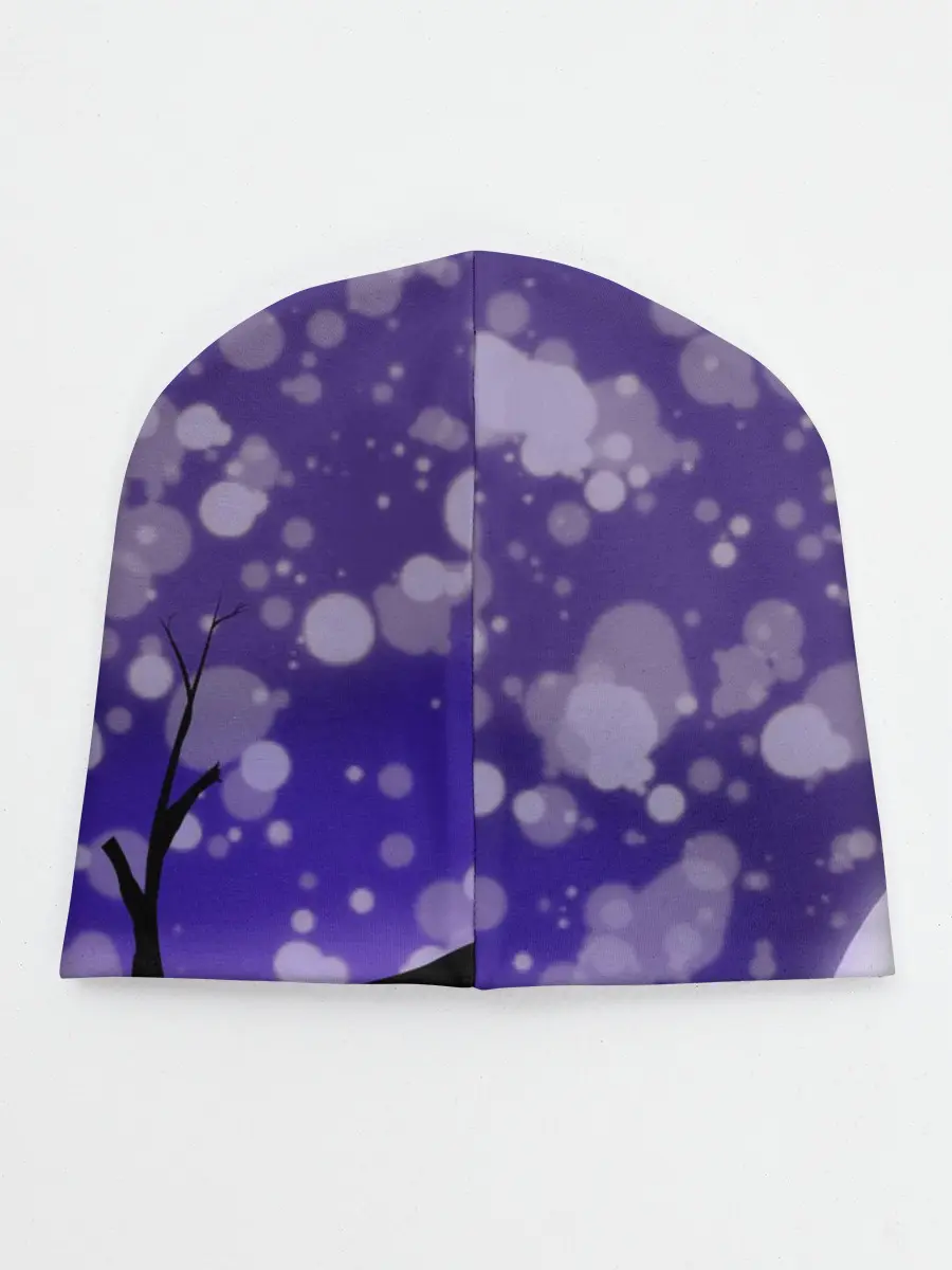 Детская шапка / одинокое дерево в ночи