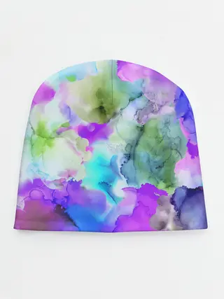 Детская шапка / Акварельная краска