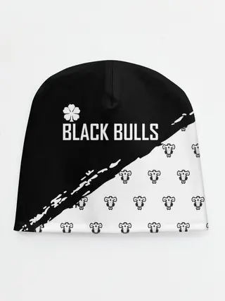 Детская шапка / Черные быки | Чёрный клевер
