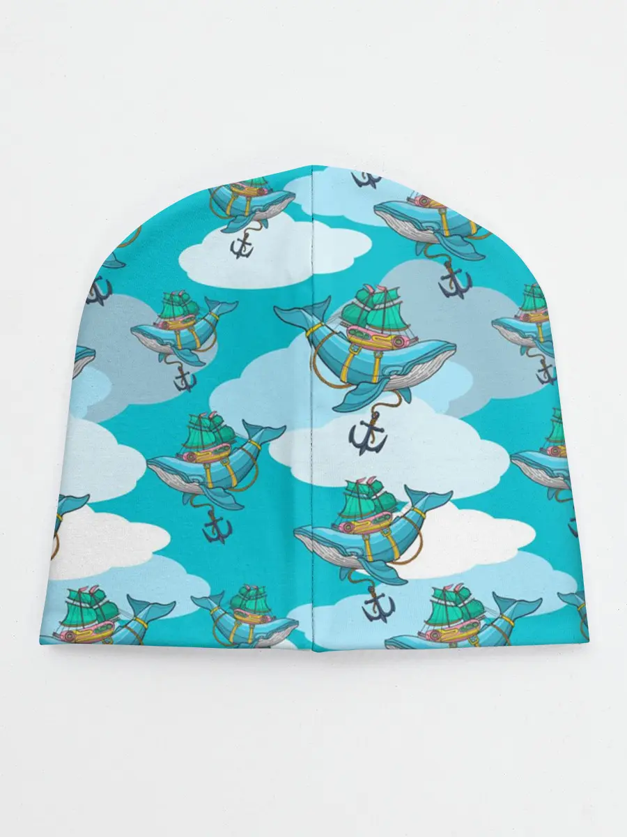 Детская шапка / Киты и корабль