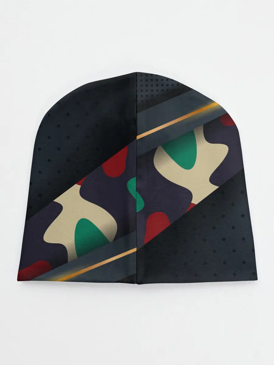 Детская шапка / 3D Dark red & black