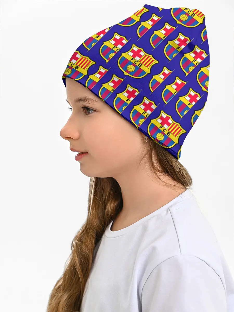 Детская шапка / ФК БАРСЕЛОНА / PATTERN / УЗОР