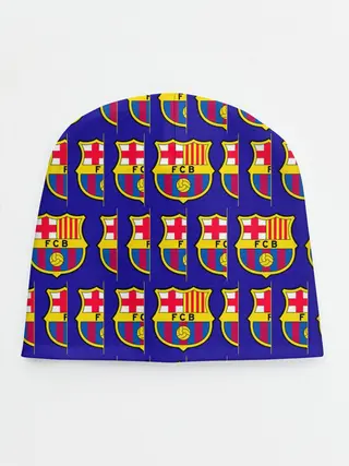 Детская шапка / ФК БАРСЕЛОНА / PATTERN / УЗОР