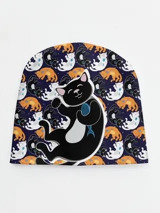 Детская шапка / Японские котики