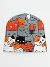 Детская шапка / Разноцветные коты