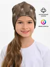 Детская шапка / КоЖа в ромбиках