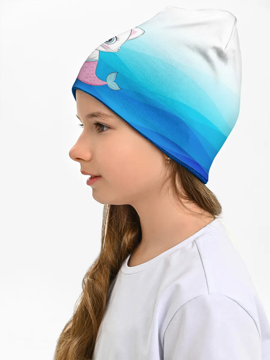 Детская шапка / Котик русалочка | Русалка с сердечком