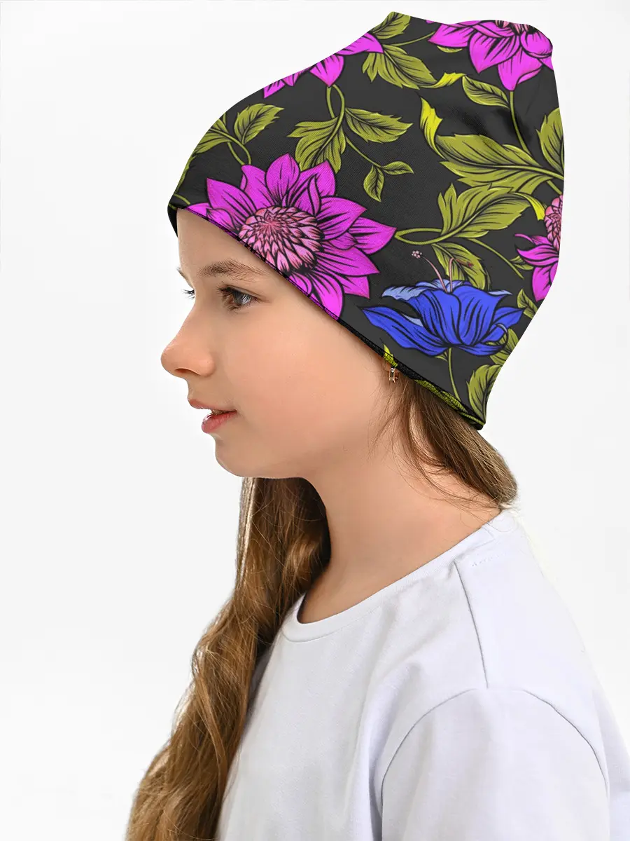 Детская шапка / Цветочный Паттерн