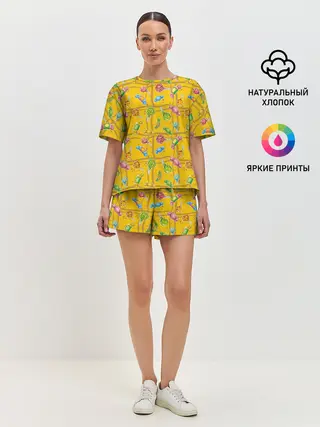 Женская пижама с шортами / Конфеты