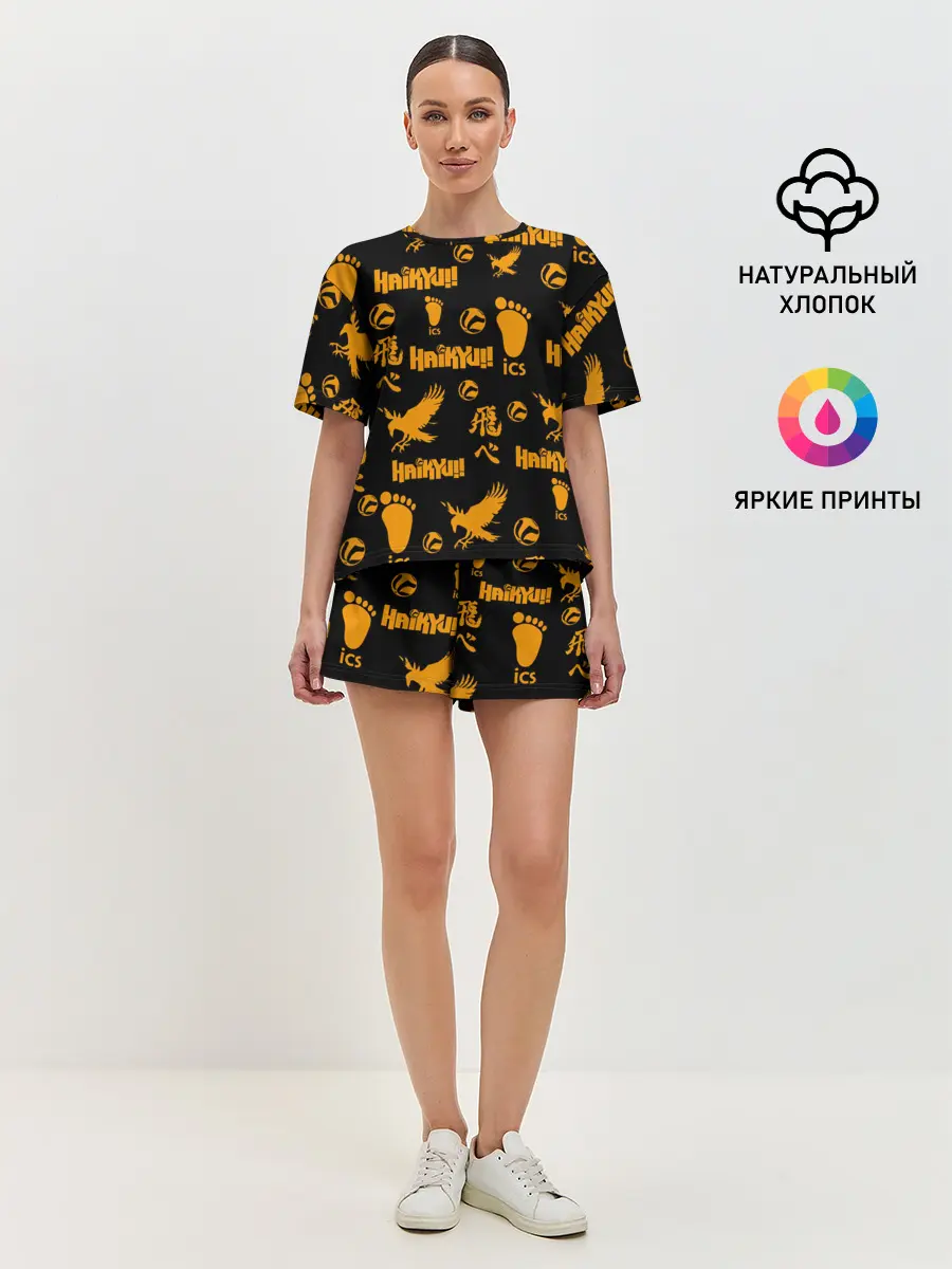 Женская пижама с шортами / Haikyu!! | ВОЛЕЙБОЛ!! элементы